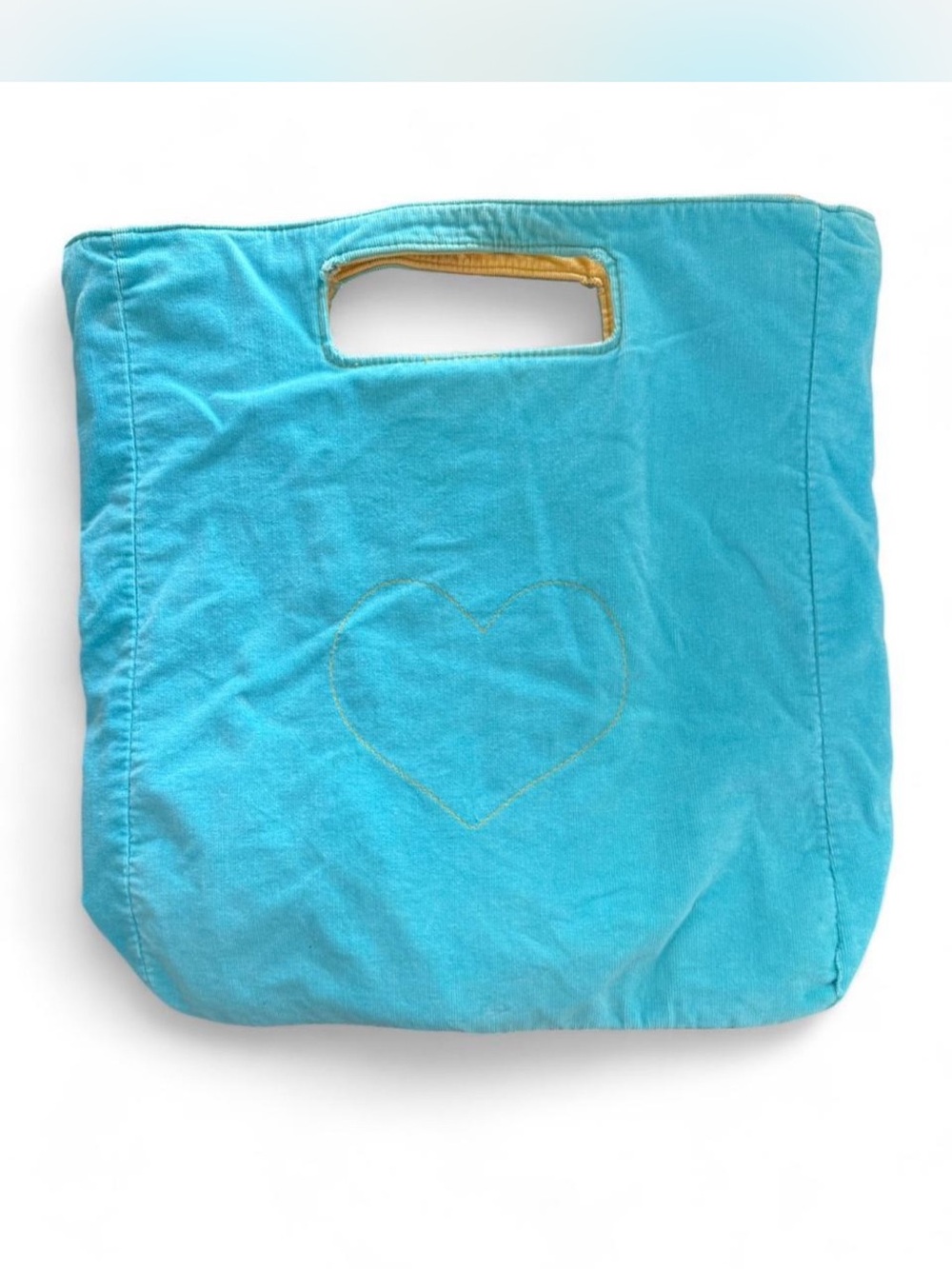 CORDUROY reversible tote with handles. Soft sided, good condition.